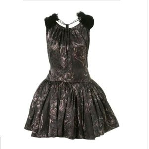 Topshop Unique AW10 Silk Wolf Print Ballerina Dres